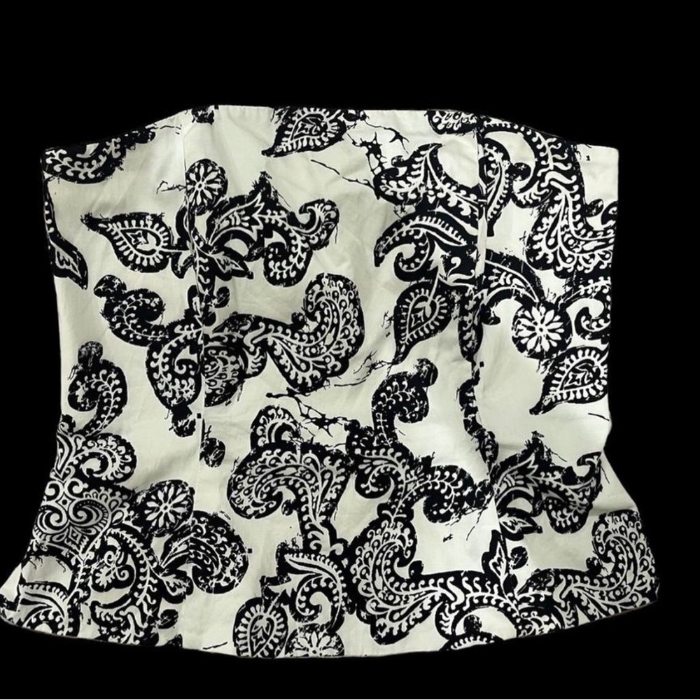 Vintage Black and white corset top